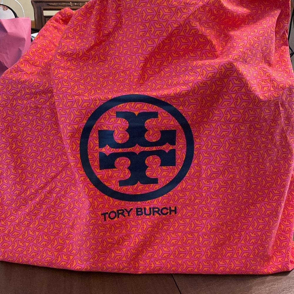 Tory Burch Brown Patent Satchel with Tan Trim - Picture 10 of 10